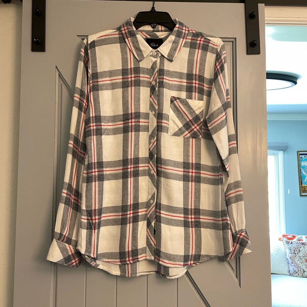 Rails Woman’s Plaid Button-Up Flannel Shirt